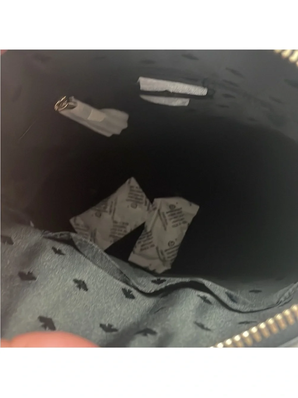 kate spade Black Leather Dome Backpack with Gold Logo